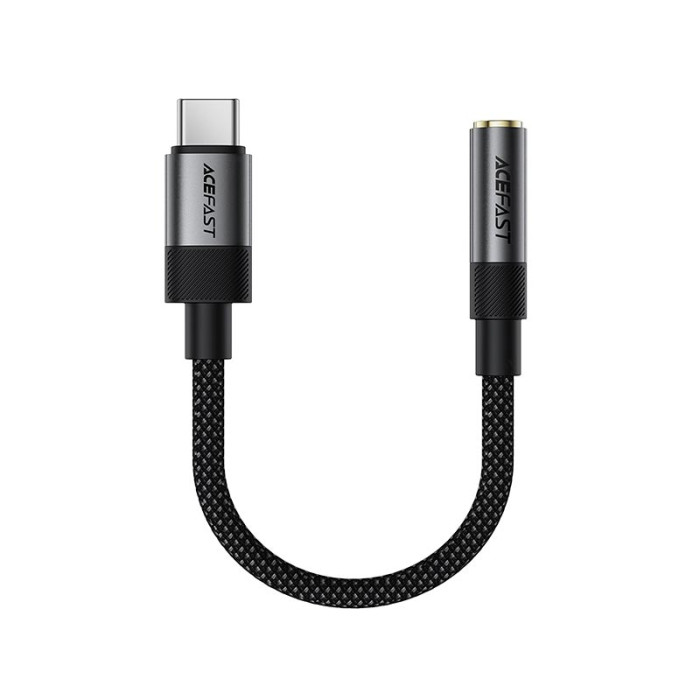 Перехідник ACEFAST J12 Type-C to AUX 3.5 mm Black