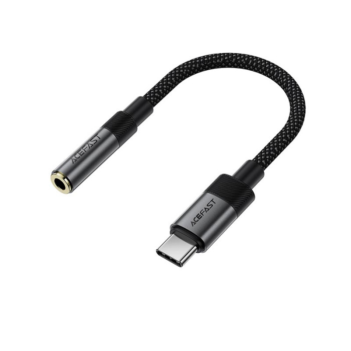 Перехідник ACEFAST J12 Type-C to AUX 3.5 mm Black