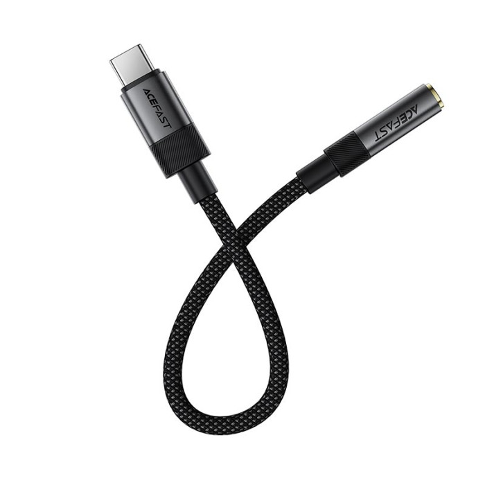 Перехідник ACEFAST J12 Type-C to AUX 3.5 mm Black