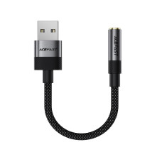 Перехідник ACEFAST J13 USB to AUX 3.5 mm Black