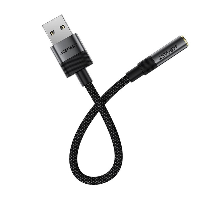 Перехідник ACEFAST J13 USB to AUX 3.5 mm Black
