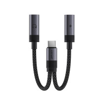 Переходник 2 в 1 ACEFAST J14 2 x Type-C / 60W / 3A / 0.17m, Black