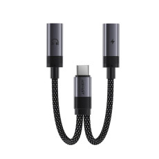 Перехідник 2 в 1 ACEFAST J14  2 x Type-C / 60W / 3A / 0.17m, Black