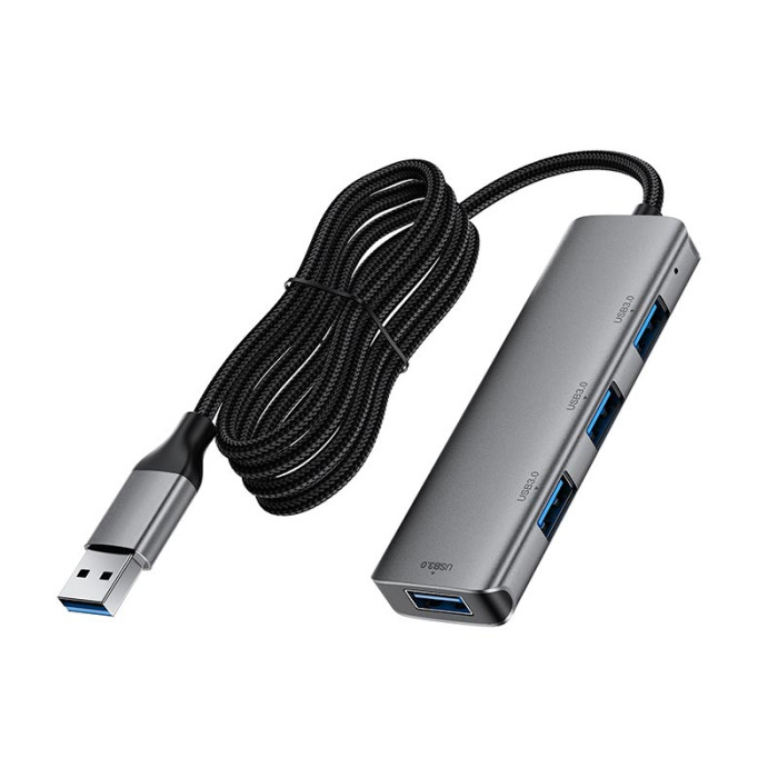 Переходник 4 в 1 ACEFAST J17 4 х USB 5Gbps 1m Grey