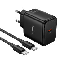 Кабель та блочок HOCO N83 Type-C to Type-C 40W 1m Black