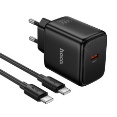 Кабель та блочок HOCO N83 Type-C to Type-C 40W 1m Black