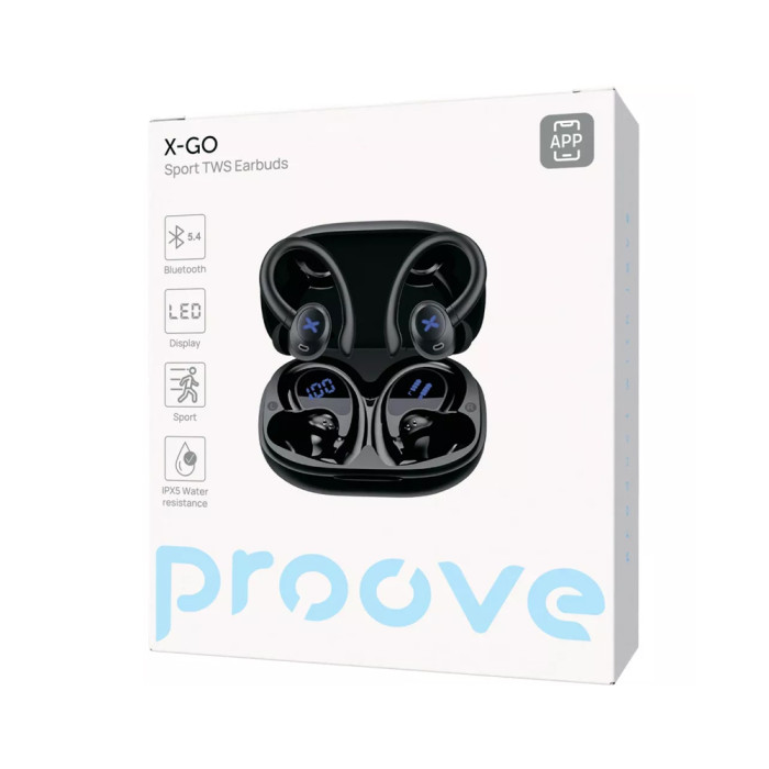 Вакуумні навушники TWS Proove X-Go (APP) Black