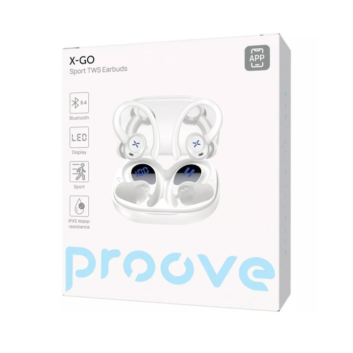 Вакуумные наушники TWS Proove X-Go (APP) White