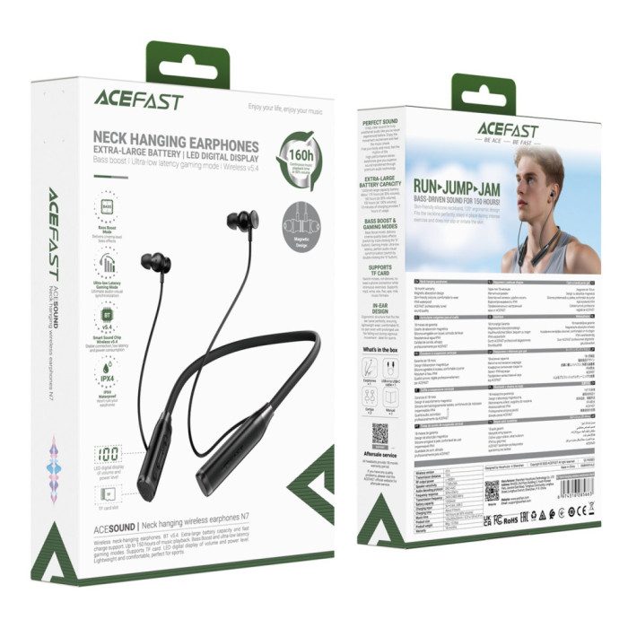 Вакуумні навушники ACEFAST N7 Black