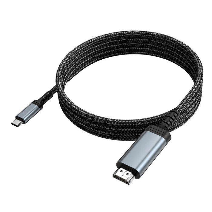 Кабель Type-C to HDTV HOCO UA43 4K 1.8m Grey