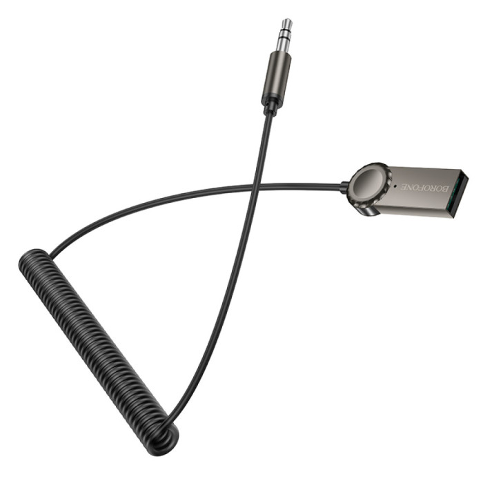 Аудіоадаптер BOROFONE BC56 AUX / USB BT5.0 Grey