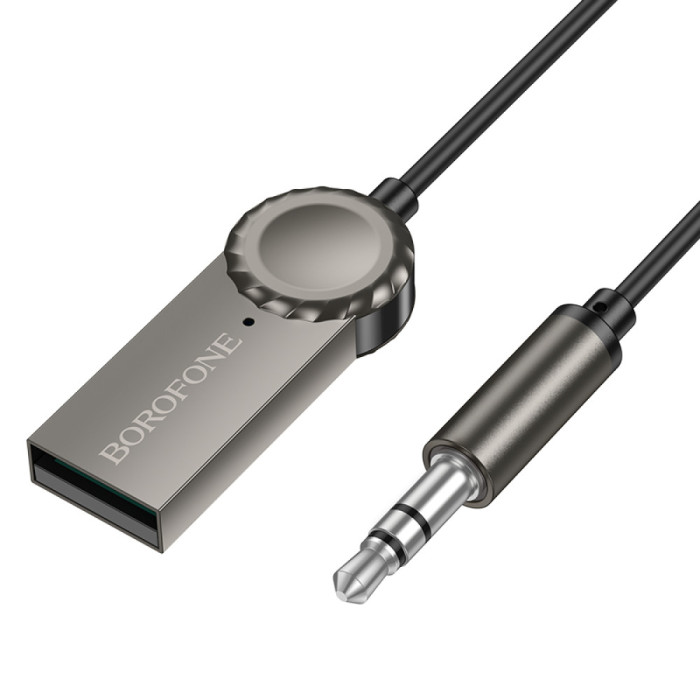 Аудіоадаптер BOROFONE BC56 AUX / USB BT5.0 Grey