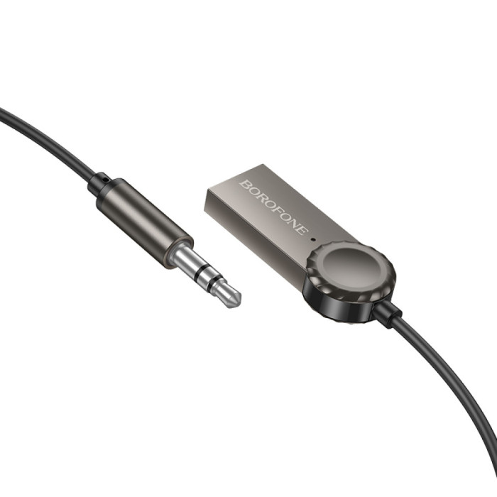 Аудіоадаптер BOROFONE BC56 AUX / USB BT5.0 Grey