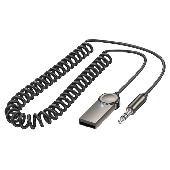 Аудіоадаптер BOROFONE BC56 AUX / USB BT5.0 Grey