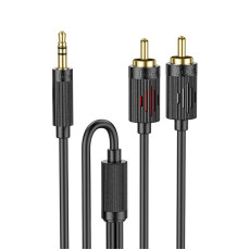 Кабель HOCO UPA28 Aux / 2 x RCA 1.5m Black