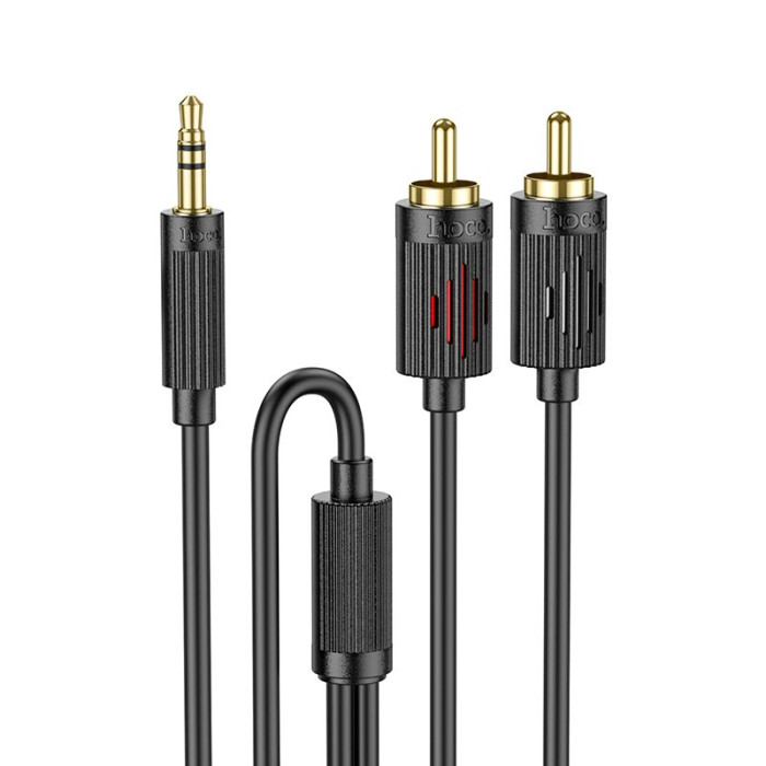 Кабель HOCO UPA28 Aux / 2 x RCA 1.5m Black
