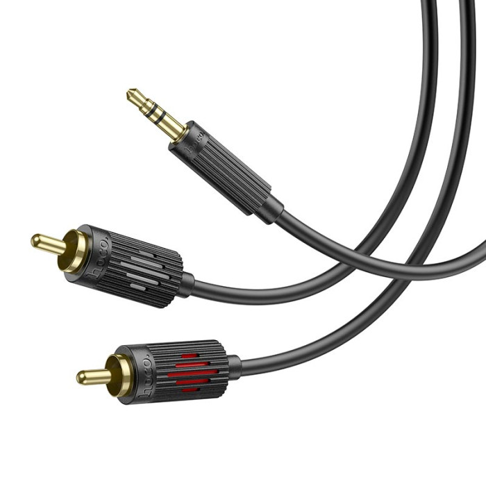 Кабель HOCO UPA28 Aux / 2 x RCA 1.5m Black