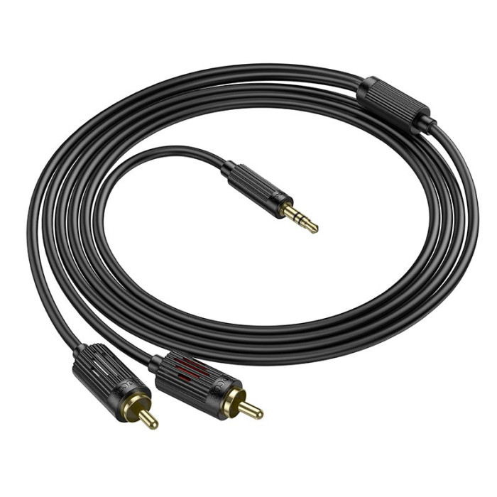 Кабель HOCO UPA28 Aux / 2 x RCA 1.5m Black