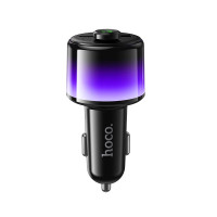 FM модулятор HOCO E166 BT6.0 USB / Type-C / PD / QC / 42W / 2.4A, Black