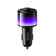 FM модулятор HOCO E166 BT6.0 USB / Type-C / PD / QC / 42W / 2.4A, Black
