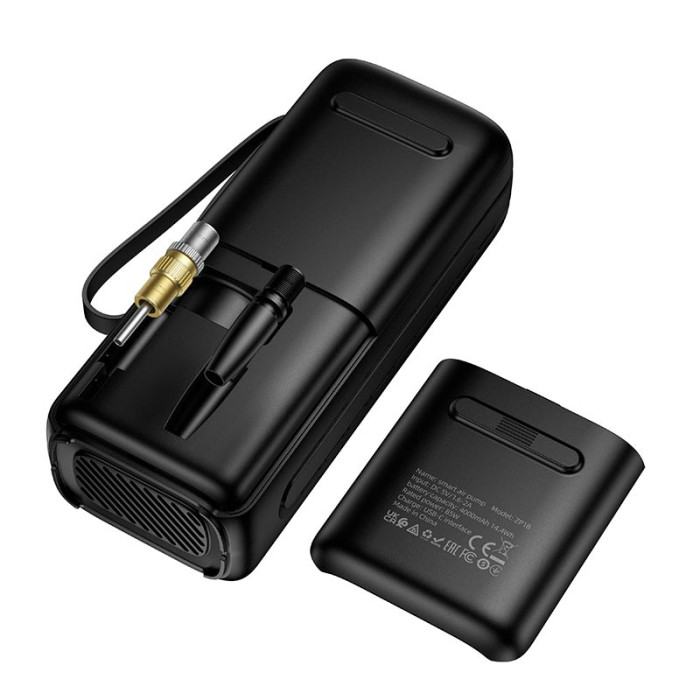 Автомобільний насос HOCO ZP18 Black