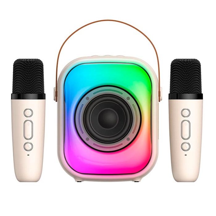 Караоке-колонка Onikuma L7 BT5.3 TF / USB / AUX / RGB, 5W, 5 год Beige