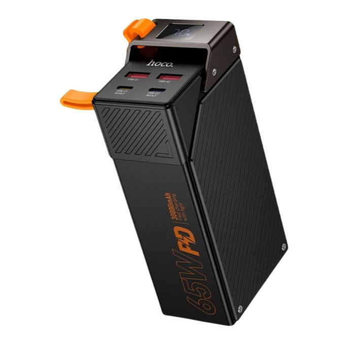 Повербанк HOCO DB100 30000mAh, 2 х Type-C / 2 х USB / PD/QC, 65W / 4.5A Black