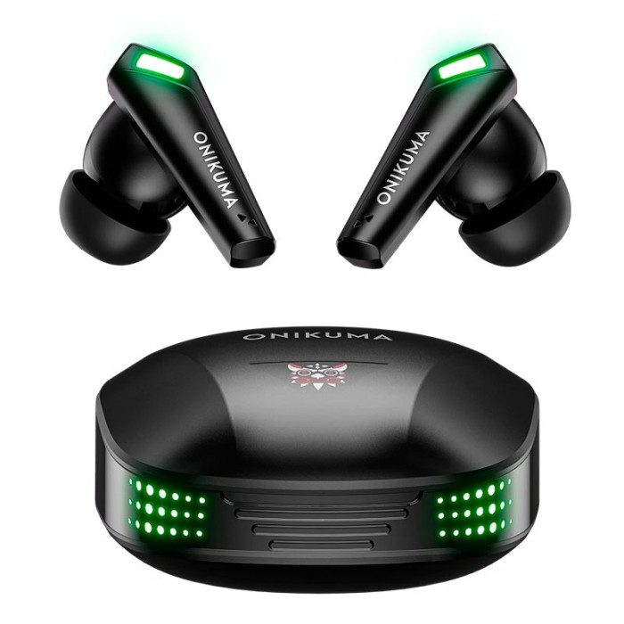 Вакуумні навушники TWS Onikuma T308 Black