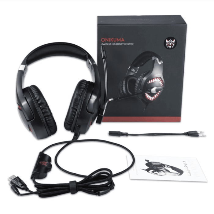 Накладні ігрові навушники ONIKUMA K18 Pro Black
