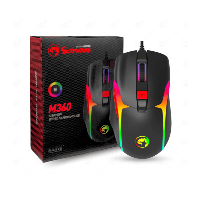 Проводная мышь игровая MARVO M360 Black
