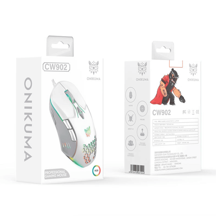 Проводная мышь игровая ONIKUMA CW902 White