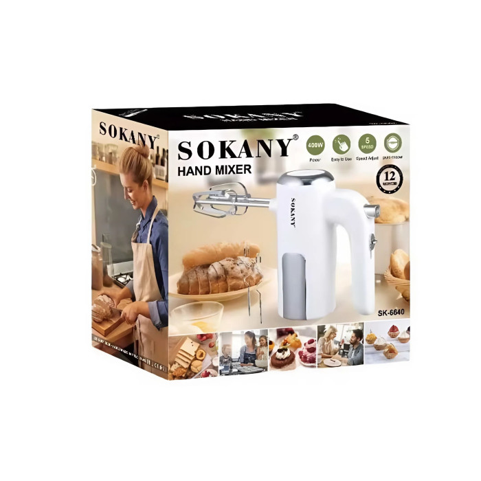Миксер Sokany SK-6640 400W White