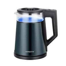 Електрочайник Sokany SK-SH1076 1.7 л, 2000W Black