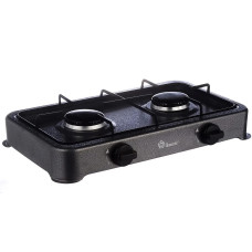 Плита газова настільна Domotec MS-6602 2 х 2,2 кВт Silver