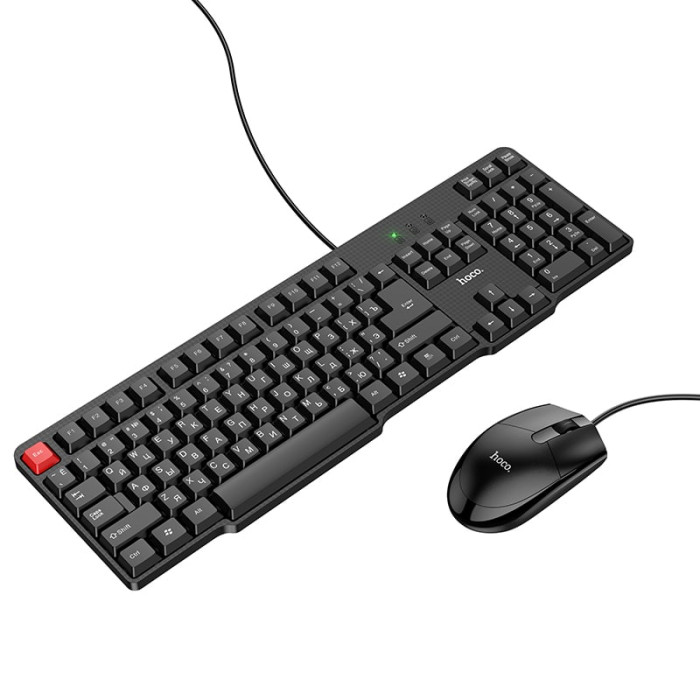 Клавіатура дротова + миша Hoco GM16 Black
