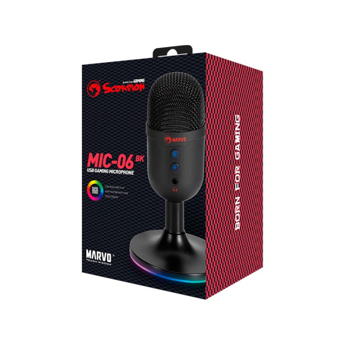 Мікрофон до комп'ютера MARVO MIC-06 Black
