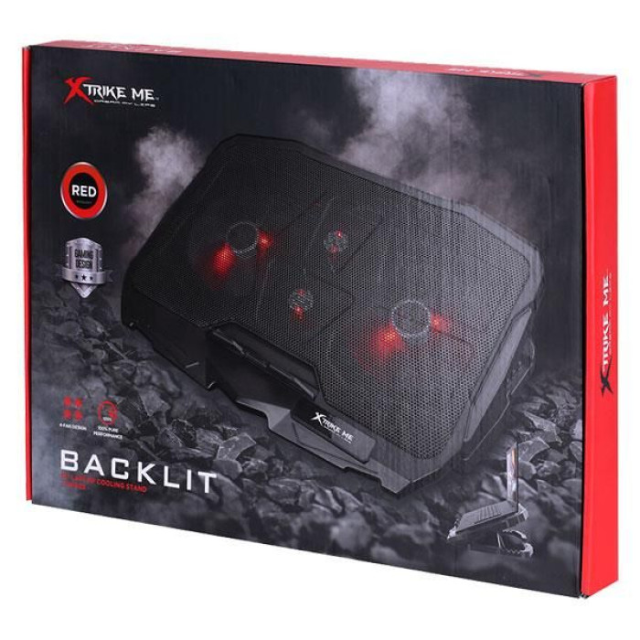 Підставка під ноутбук XTRIKE ME FN-802 16'', RGB, Black