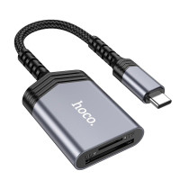 Перехідник 2 в 1 HOCO UA25 Type-C to SD/TF Grey