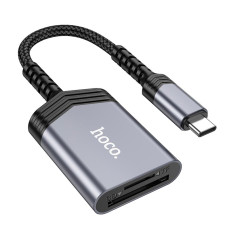 Перехідник 2 в 1 HOCO UA25 Type-C to SD/TF Grey