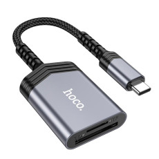 Перехідник 2 в 1 HOCO UA25 Type-C to SD/TF Grey