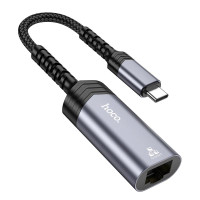 Перехідник Hoco UA26 Type-C to RJ45 1000 Мбіт Silver