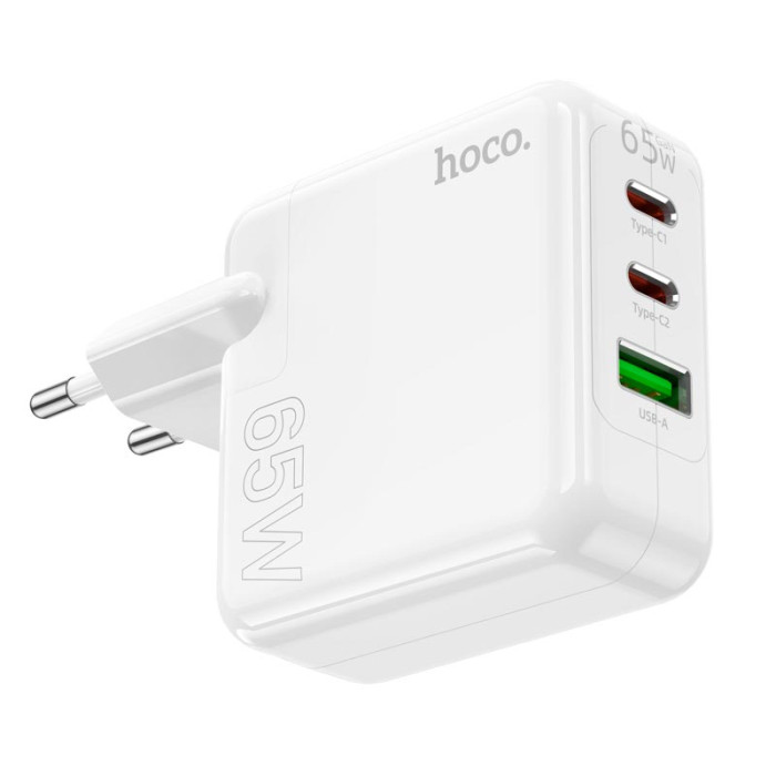 Мережевий зарядний пристрій Hoco C115A 65W White