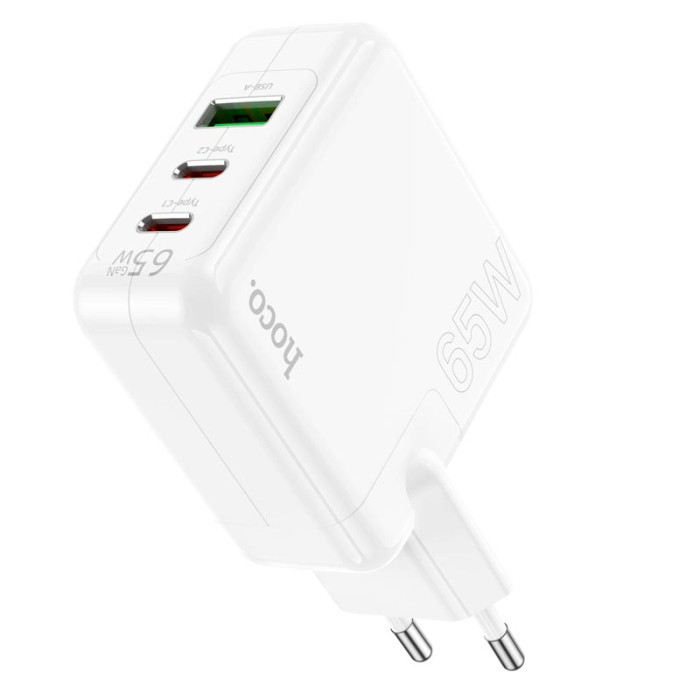 Мережевий зарядний пристрій Hoco C115A 65W White