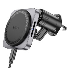 Автомобільний тримач з бездротовою зарядкою HOCO HW15 15W Black