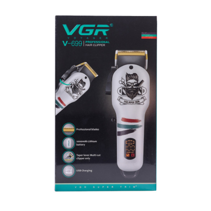 Машинка для стрижки волосся VGR V-699 White