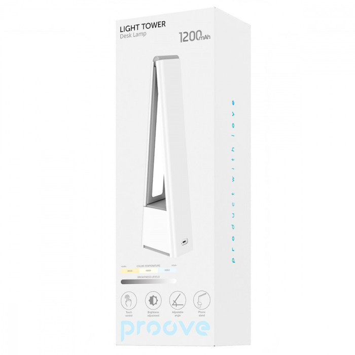 Настільна лампа Proove Light Tower 1200 mAh White