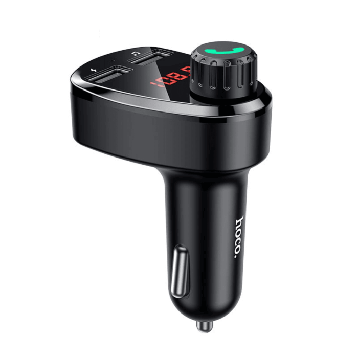 FM модулятор Hoco DE24 Black BT5.0 2USB / TF / 2.4A, Black