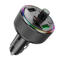 FM модулятор Hoco E82 BT5.3 2USB / Type-C / PD / QC / 30W / 3A, Black