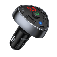 FM модулятор Hoco E51 BT5.0 2USB / Type-C / TF / PD / QC / 18W / 3A, Black