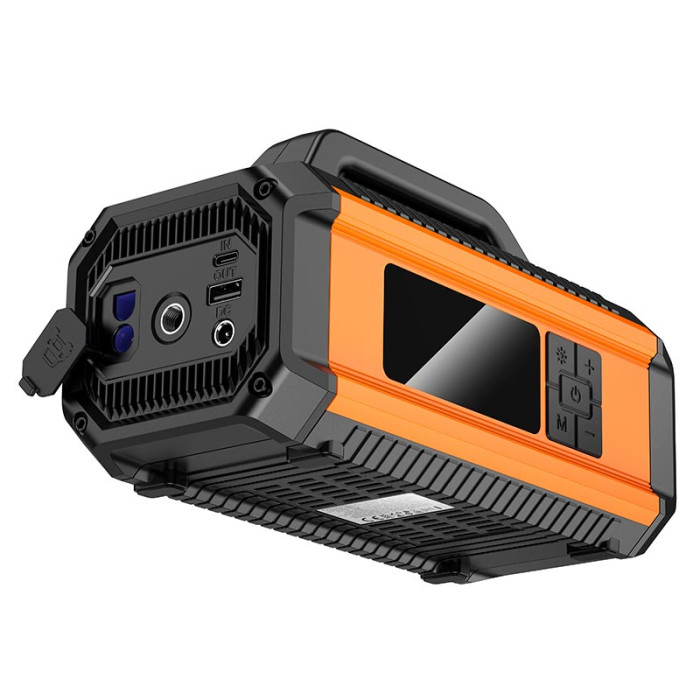 Пусковий пристрій та насос Hoco QS4 10000 мАг, 360A/800A, 1.8-3.8 bar Black